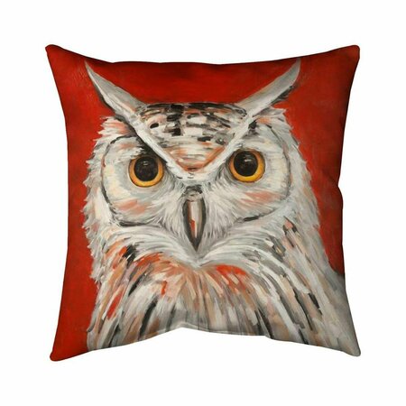 BEGIN HOME DECOR 20 x 20 in. Colorful Eagle Owl-Double Sided Print Indoor Pillow 5541-2020-AN297